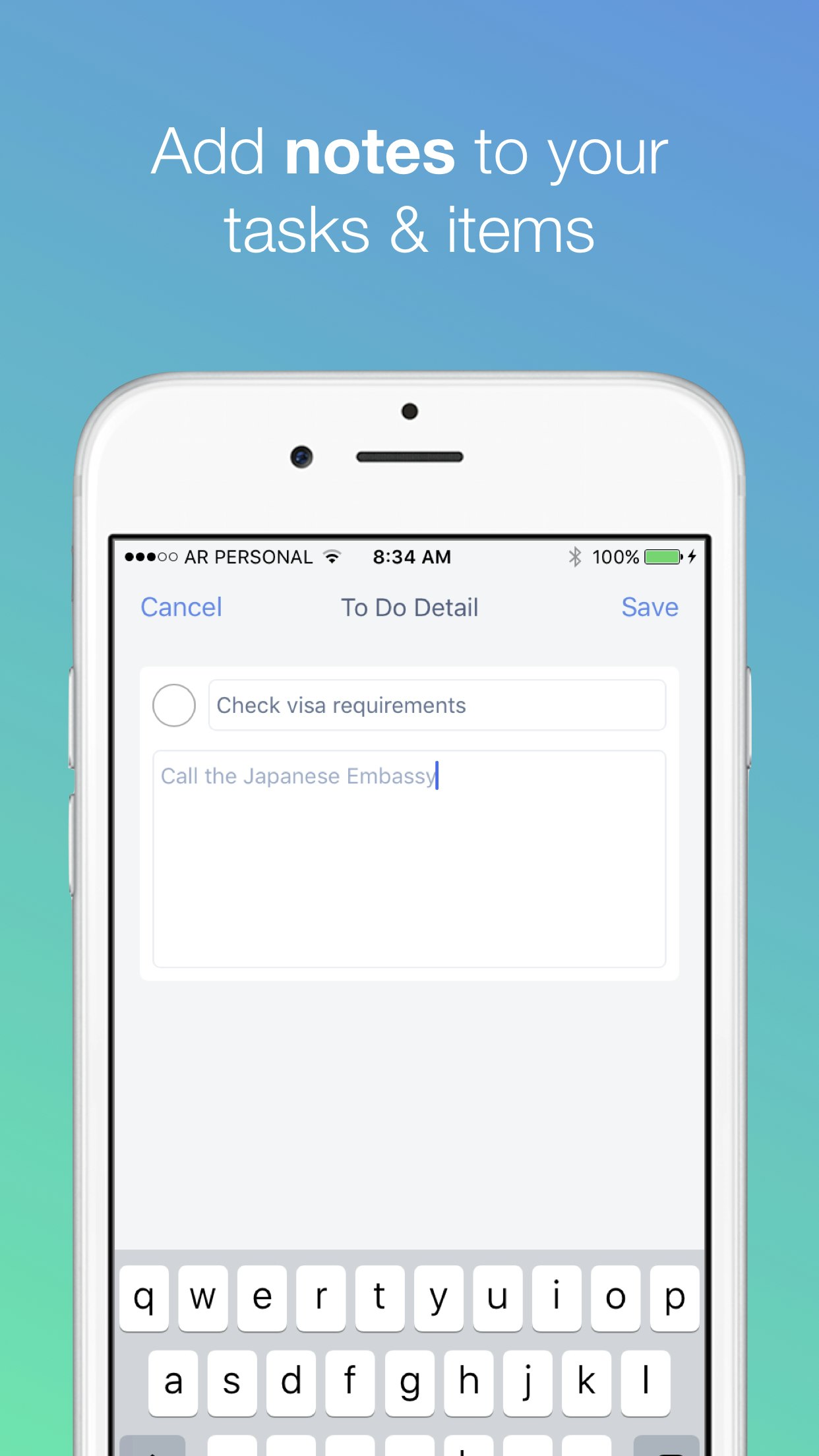 The Packing List for iOS Image