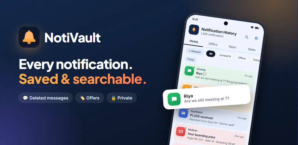 Noti Vault - Notification History App gallery image