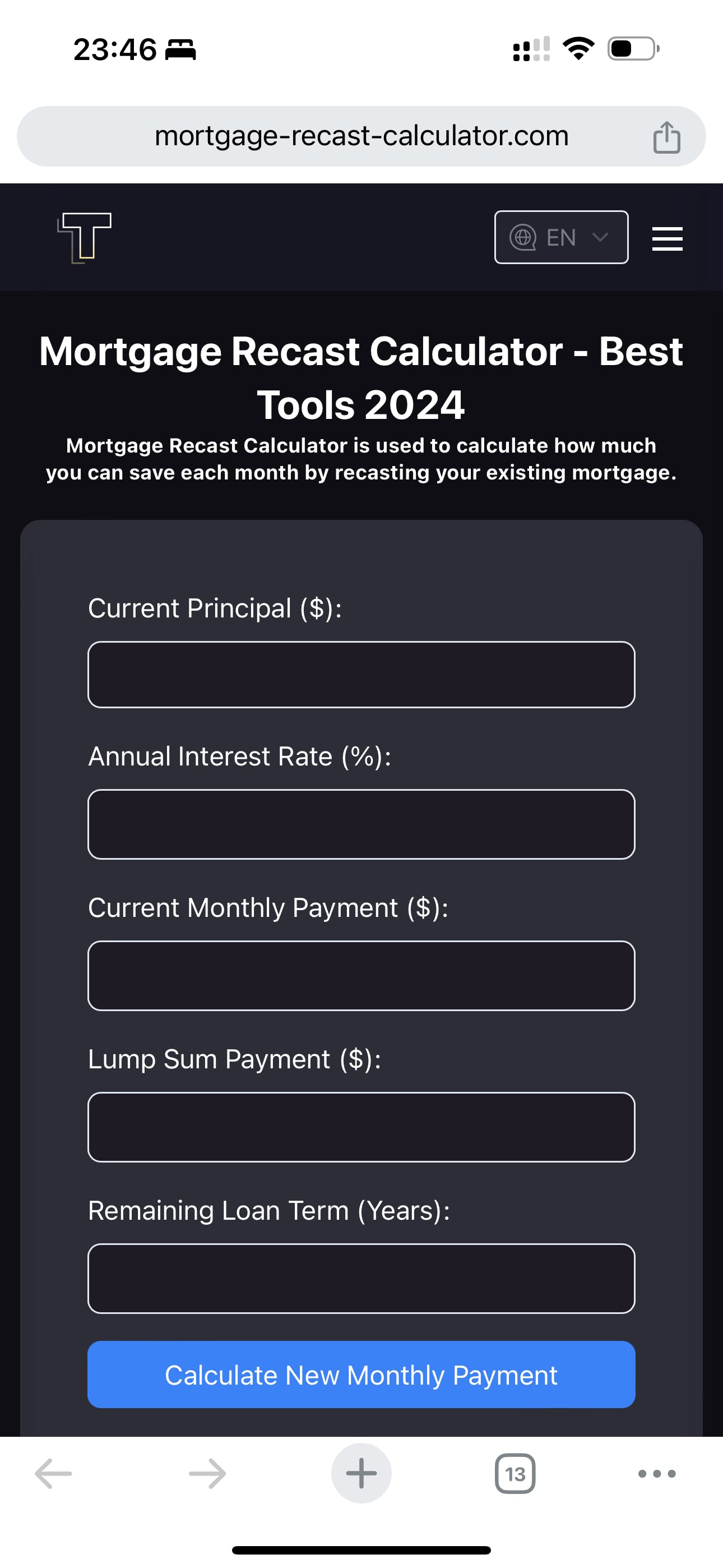 Mortgage Recast Calculator media 1