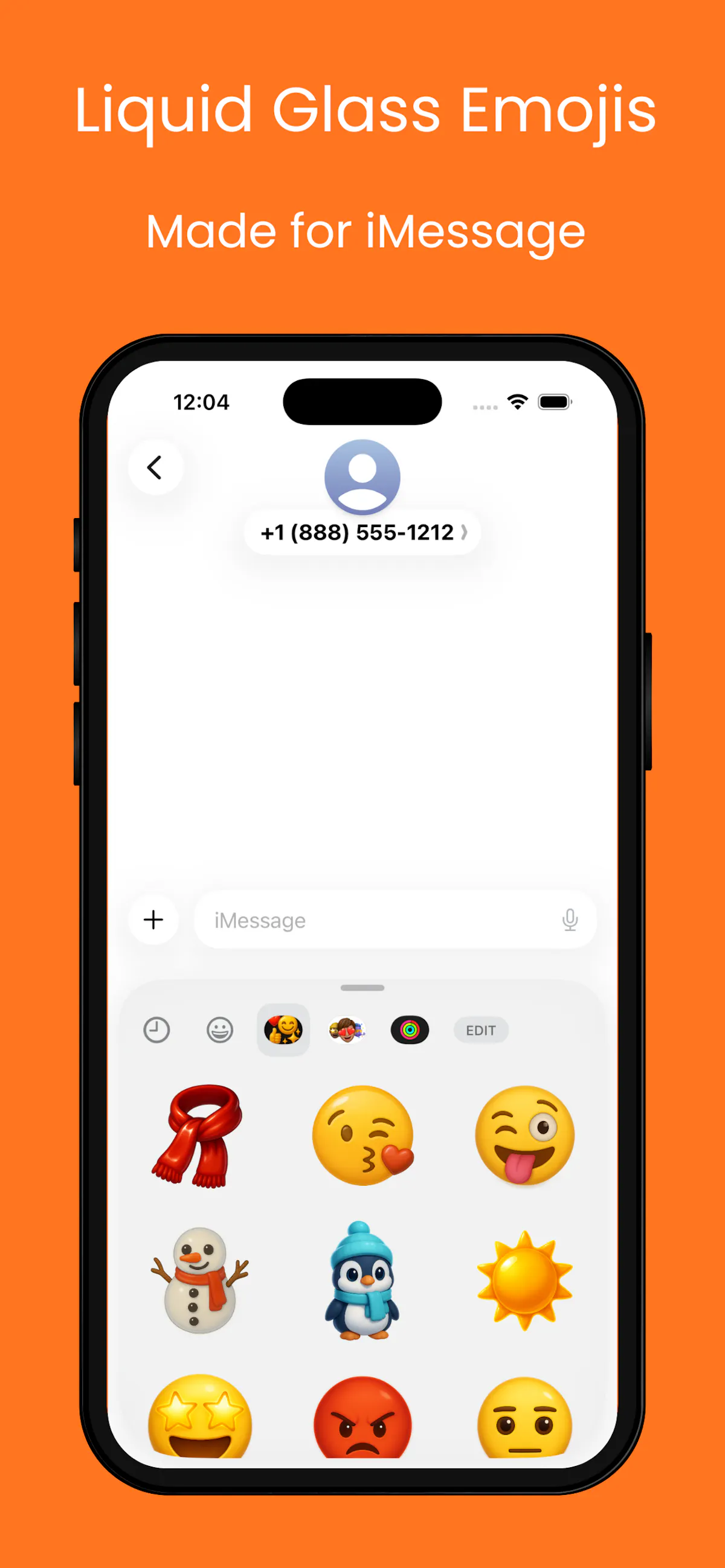 Liquid Glass Emojis – iMessage Pack