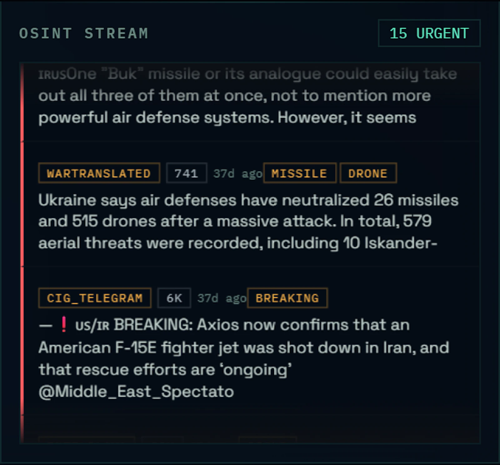 Crucix screenshot 4