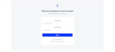 Bubble.io Voice Assistant gallery image