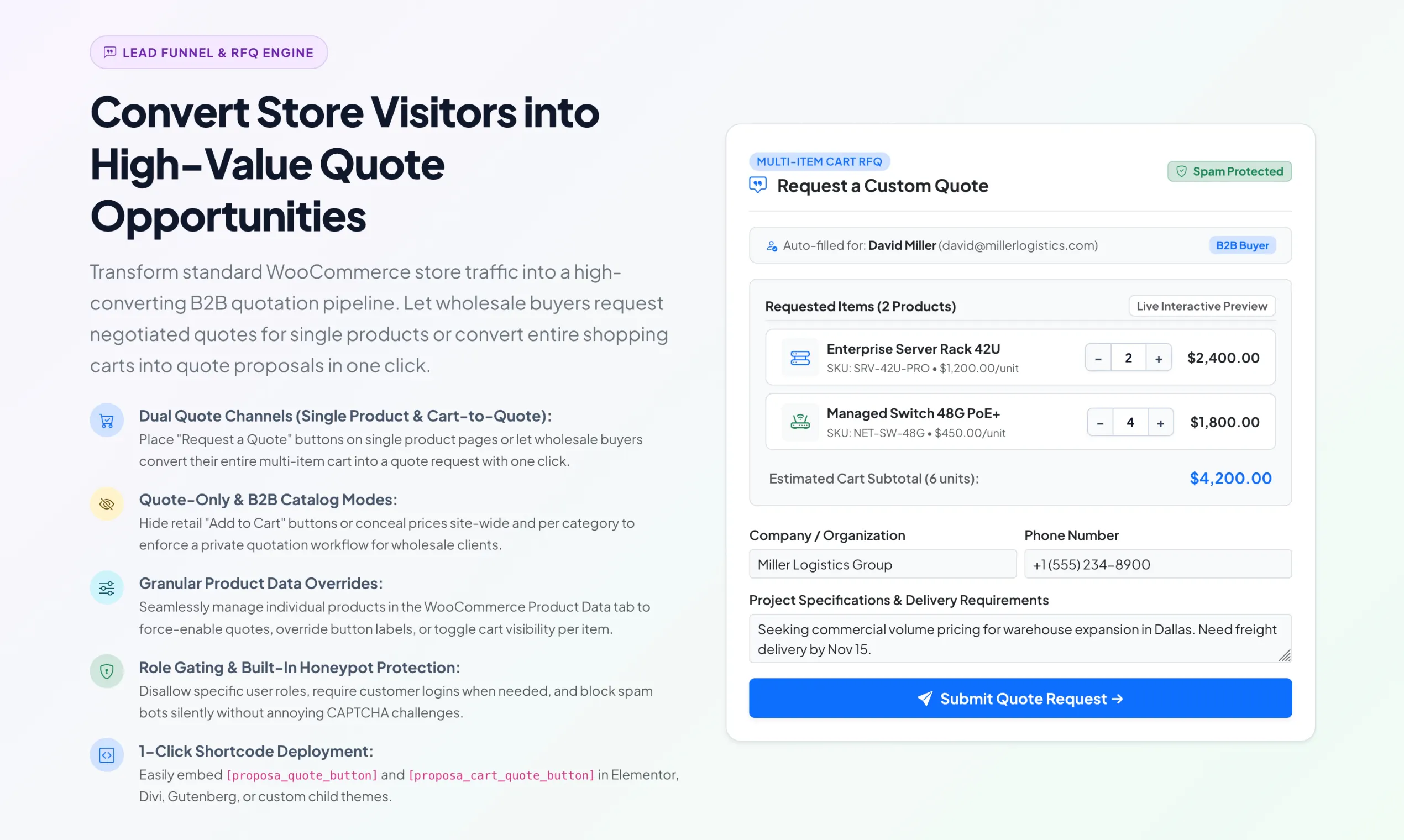 Proposa - B2B WooCommerce Extention gallery image