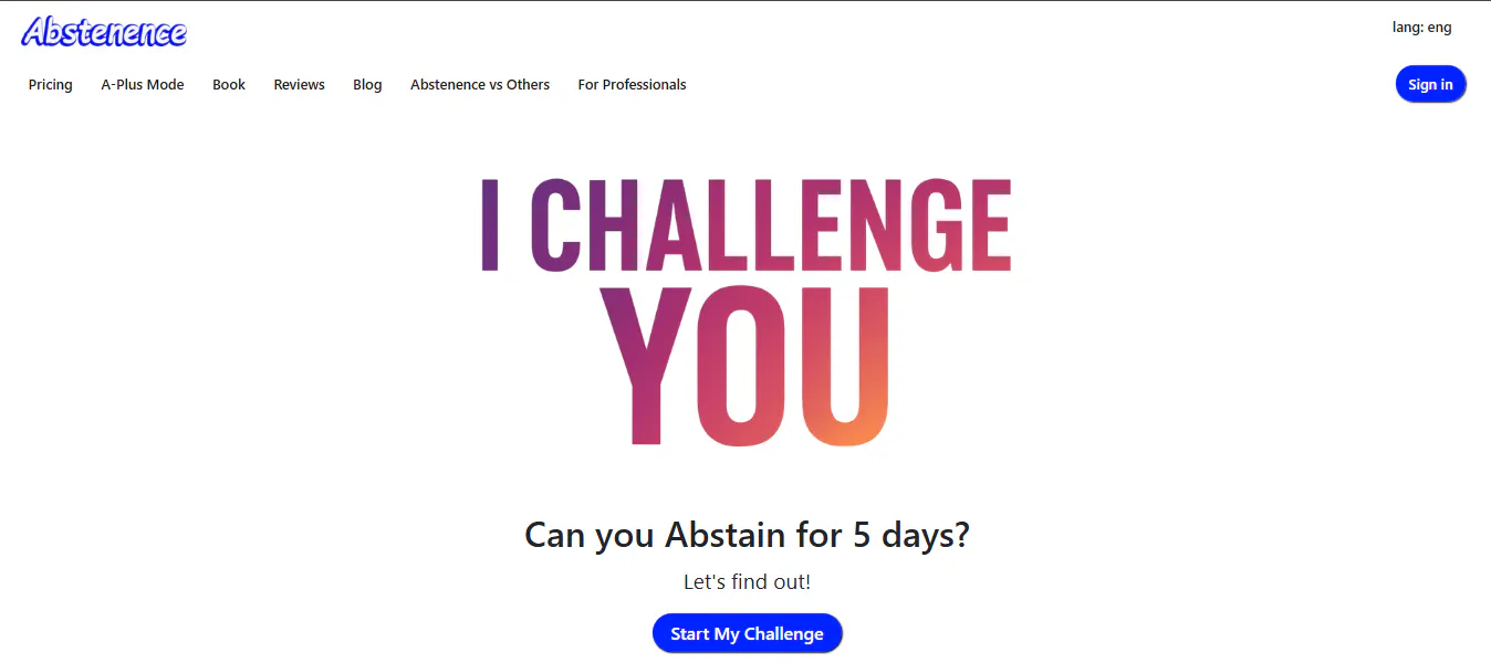 Abstenence screenshot