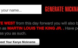 Kanye Nickname Generator media 2