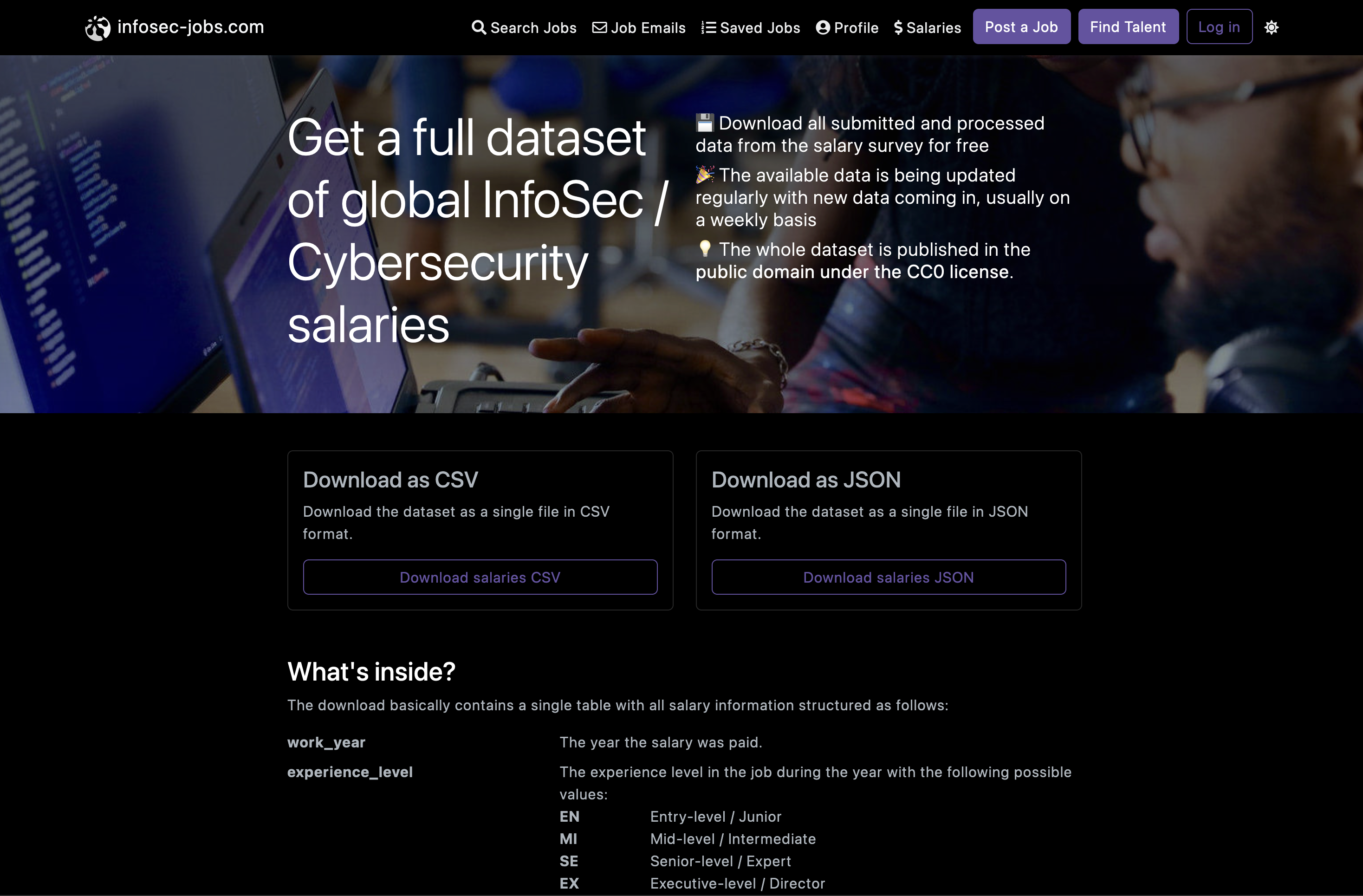 InfoSec-Jobs.com Salaires media 4