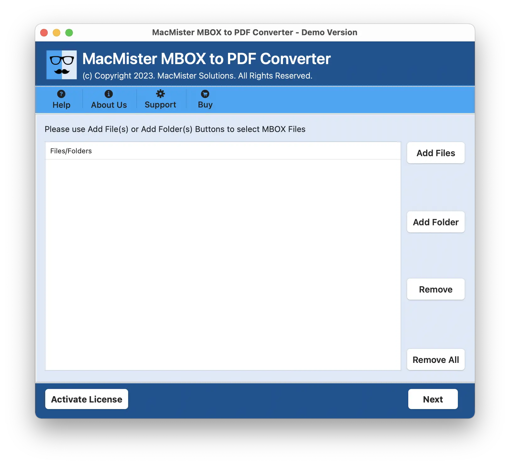 Média Macmister Mbox à PDF Converter Mac 1