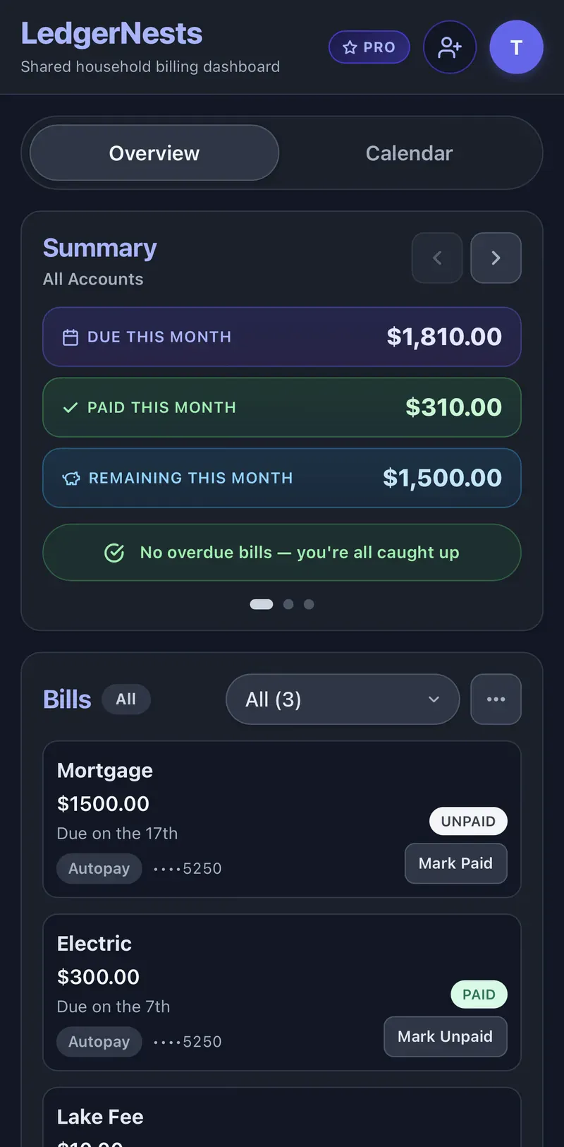 LedgerNests screenshot