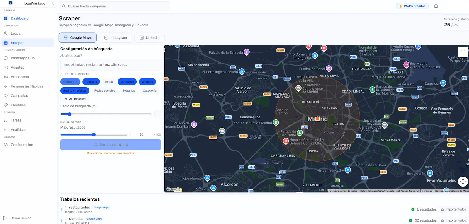 LeadVantage screenshot 2