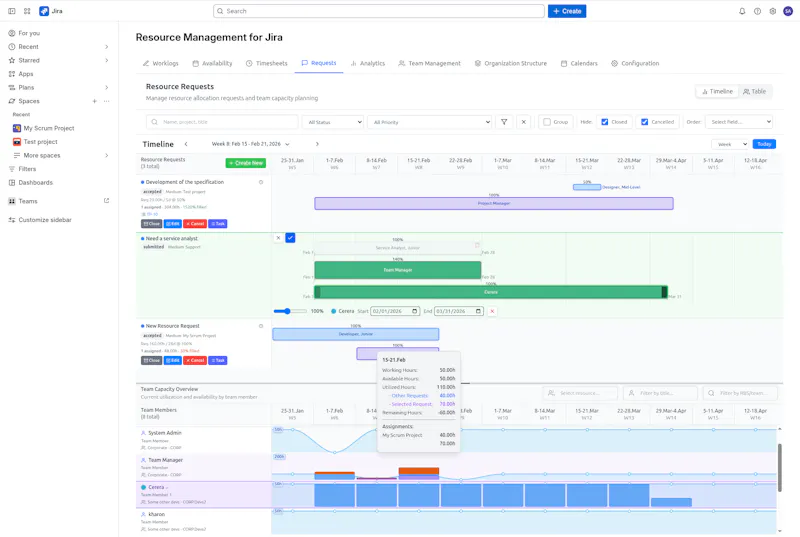 Resource Management for Jira screenshot 1