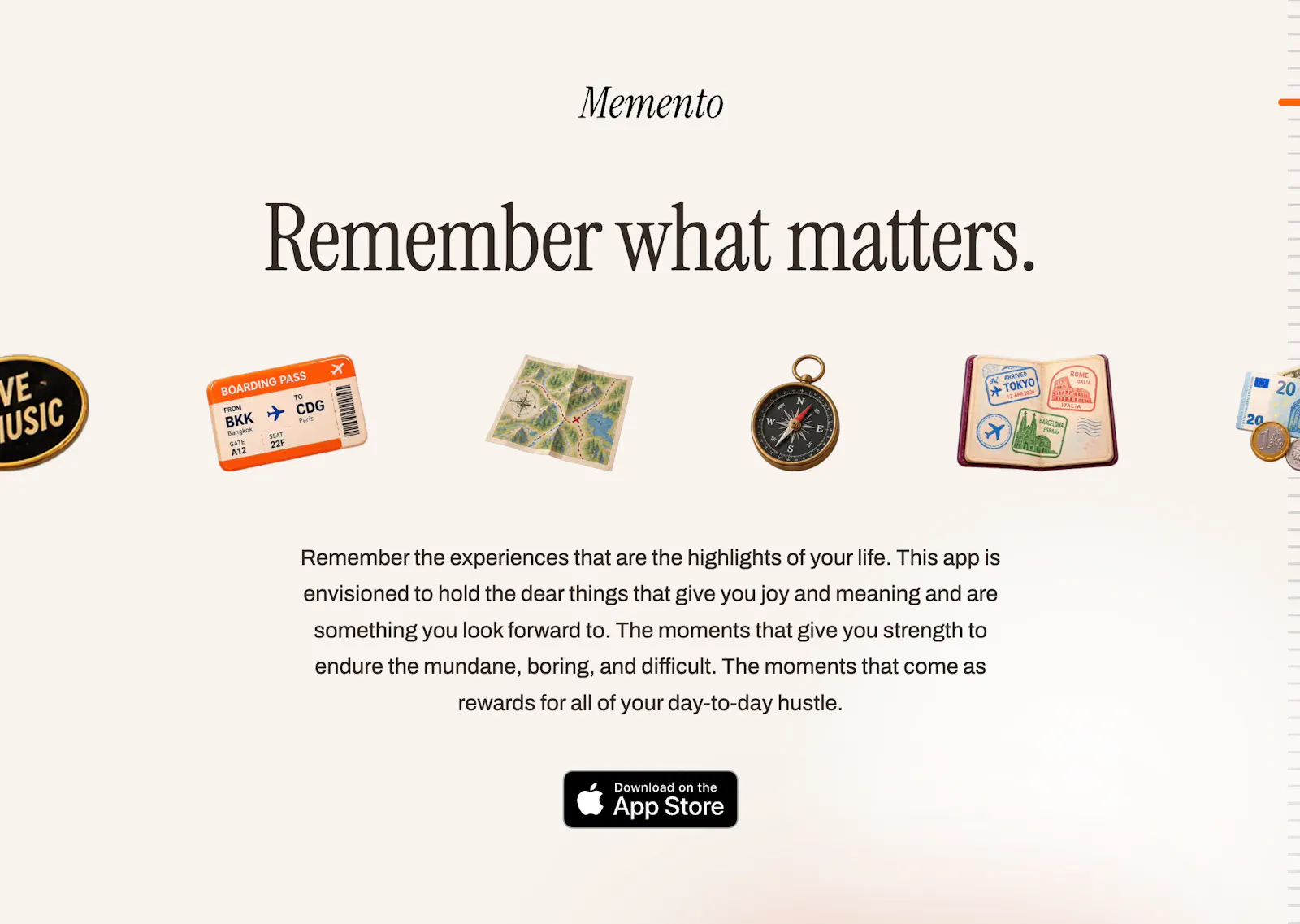 Memento screenshot 1