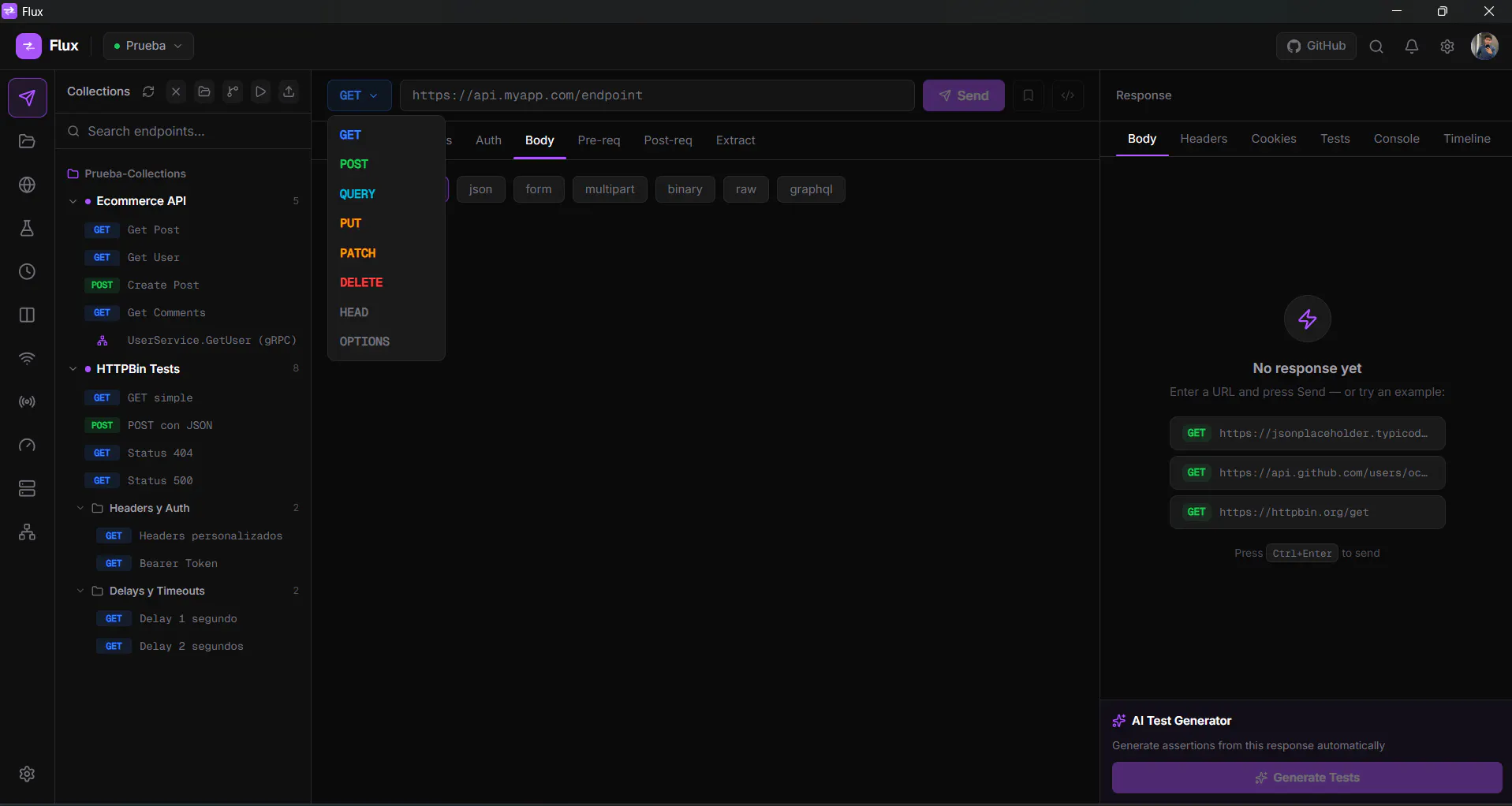 Flux, Modern API Client screenshot 2