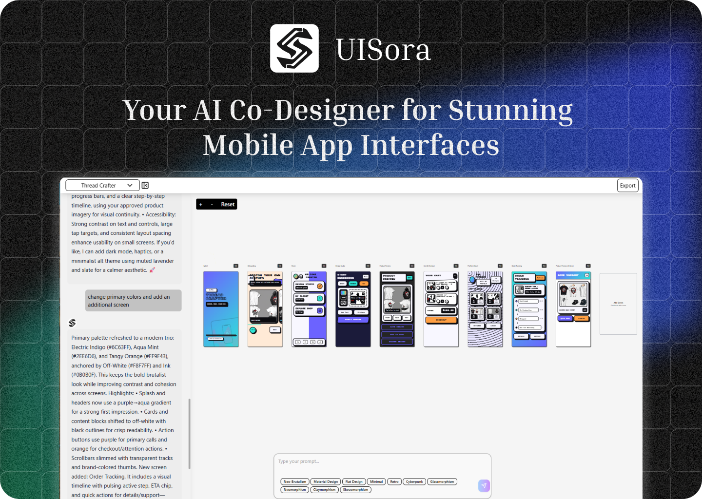 UISora - Main product screenshot demonstrating key features and user interface
