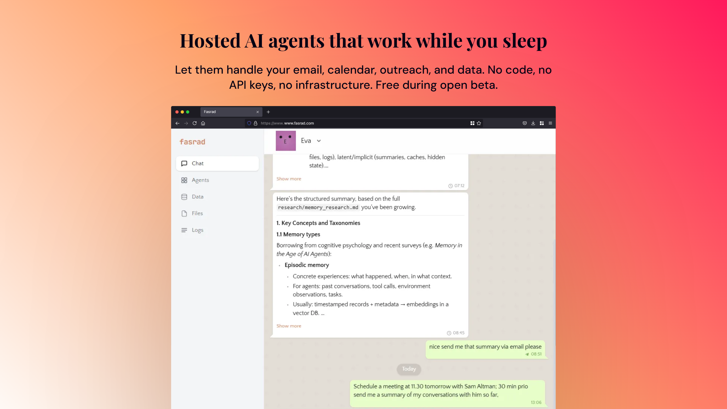 fasrad - Main product screenshot demonstrating key features and user interface