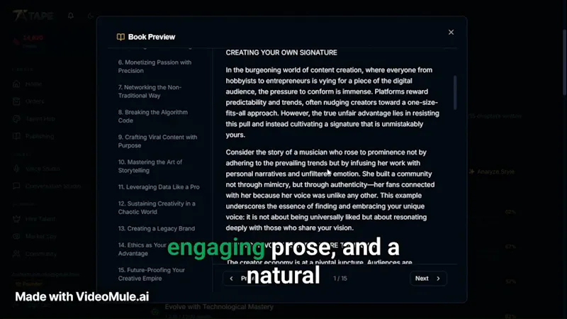 TAPE Engine screenshot 1 (video preview)