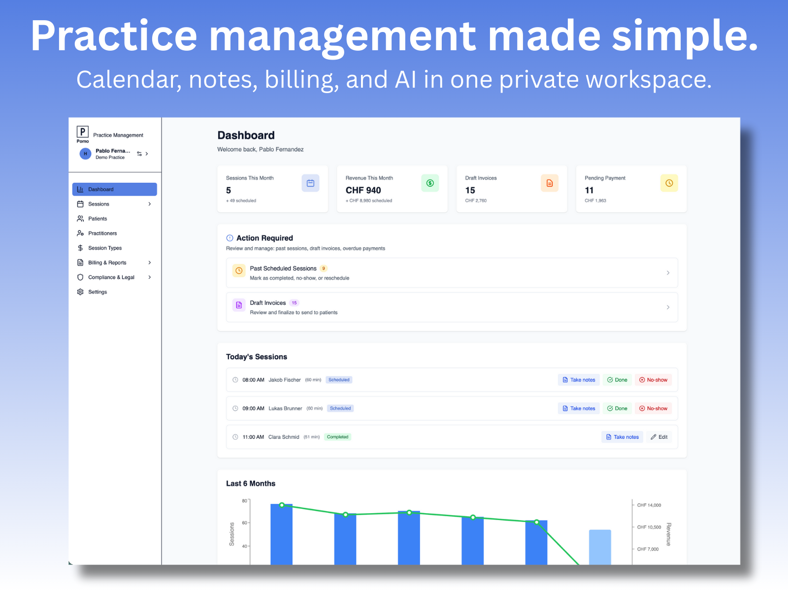 Pomo - Main product screenshot demonstrating key features and user interface