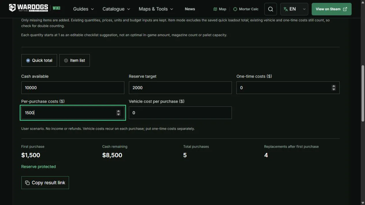 WARDOGS Wiki Player Tools gallery image