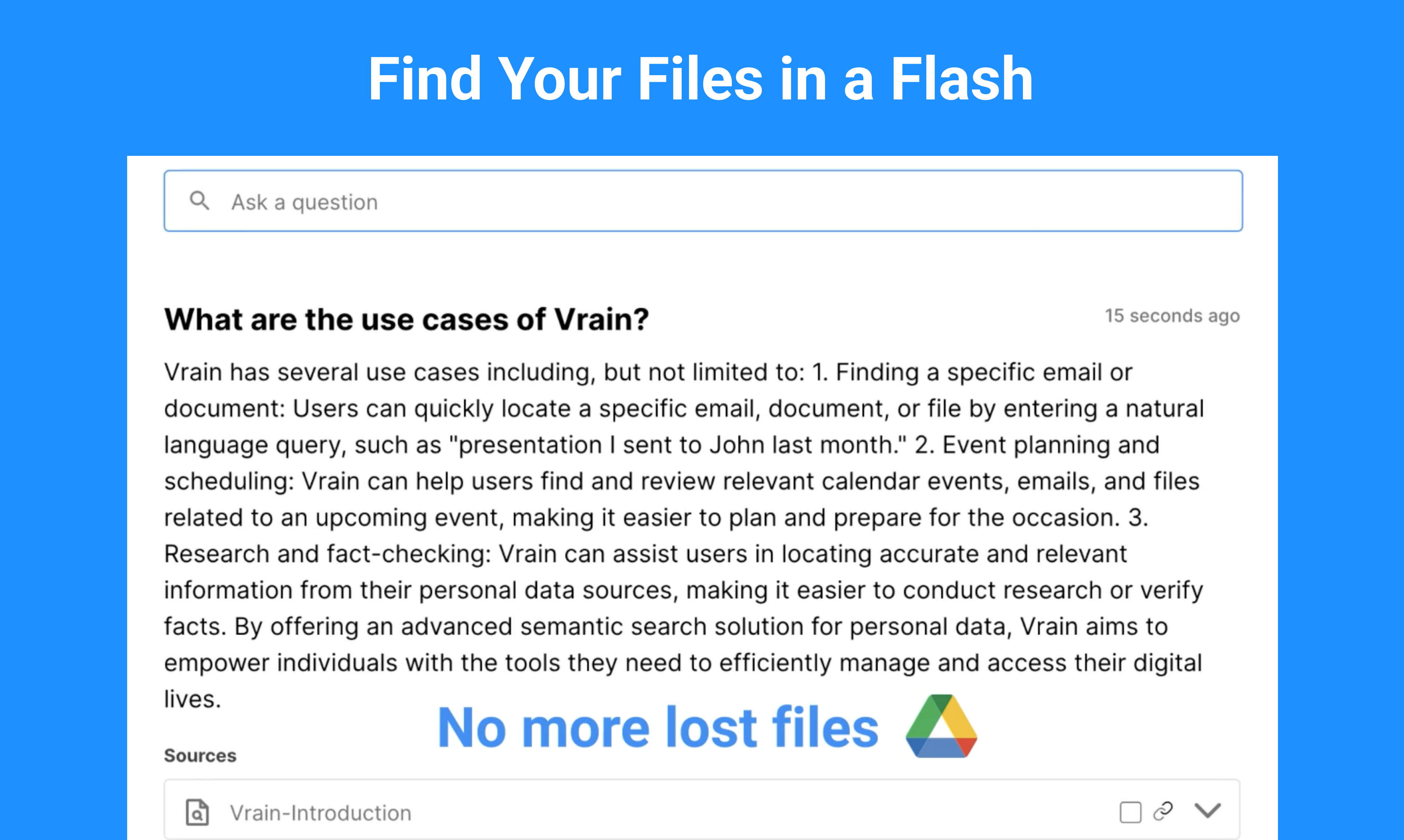Vrain - ข้อมูลที่กระจัดกระจายของคุณค้นหาในที่เดียว media 5