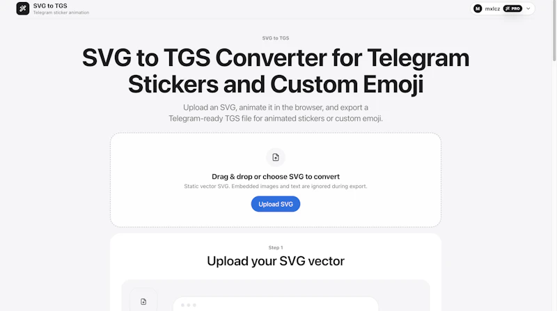 SVG to TGS Converter screenshot 2