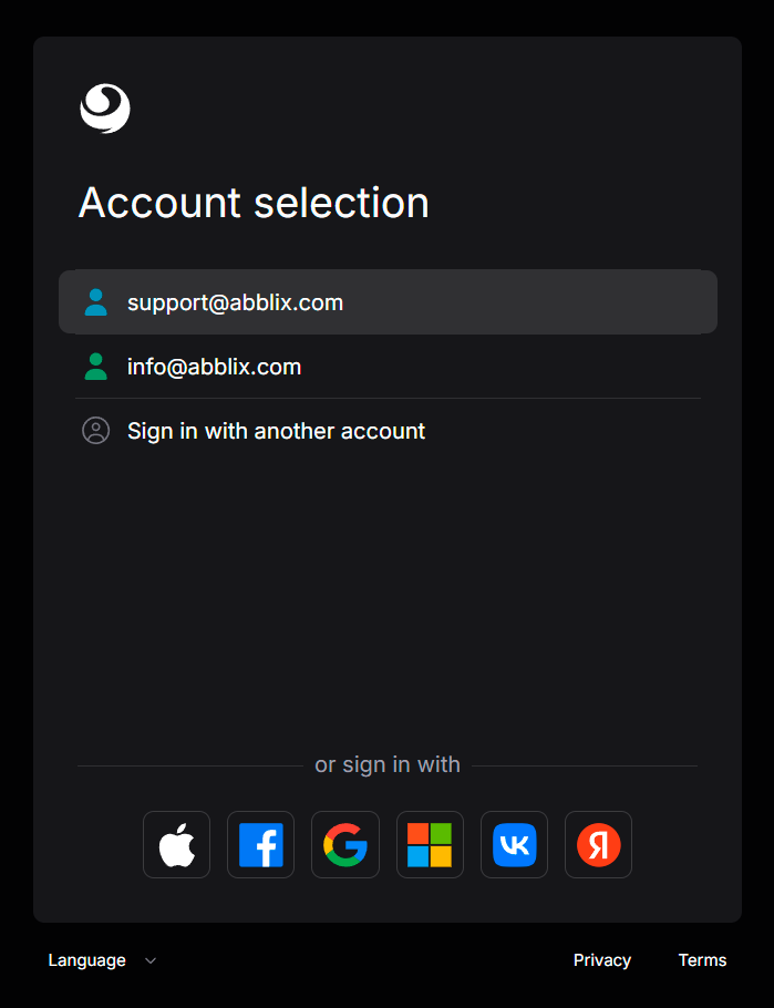 Abblix Account gallery image
