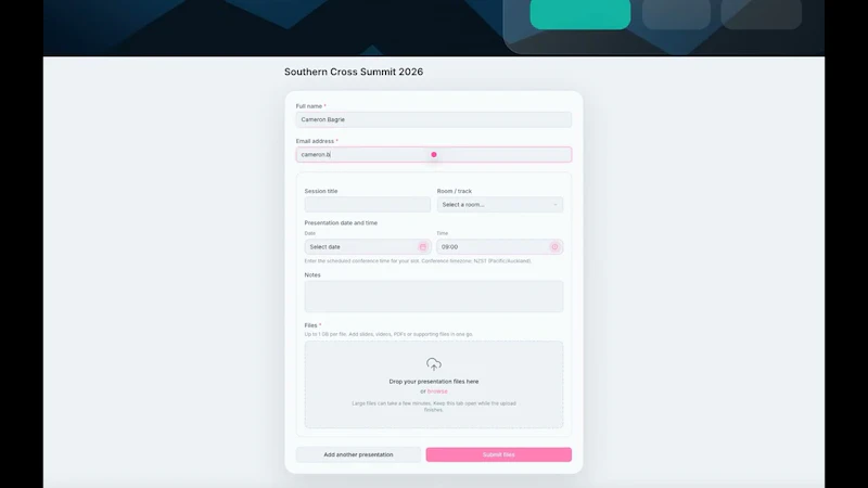 Presenter Upload screenshot 1 (video preview)