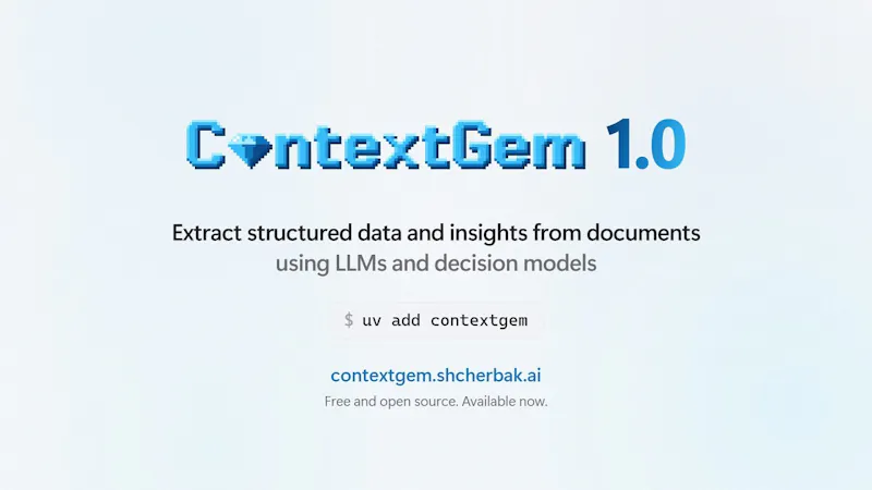 ContextGem 1.0 screenshot 1 (video preview)