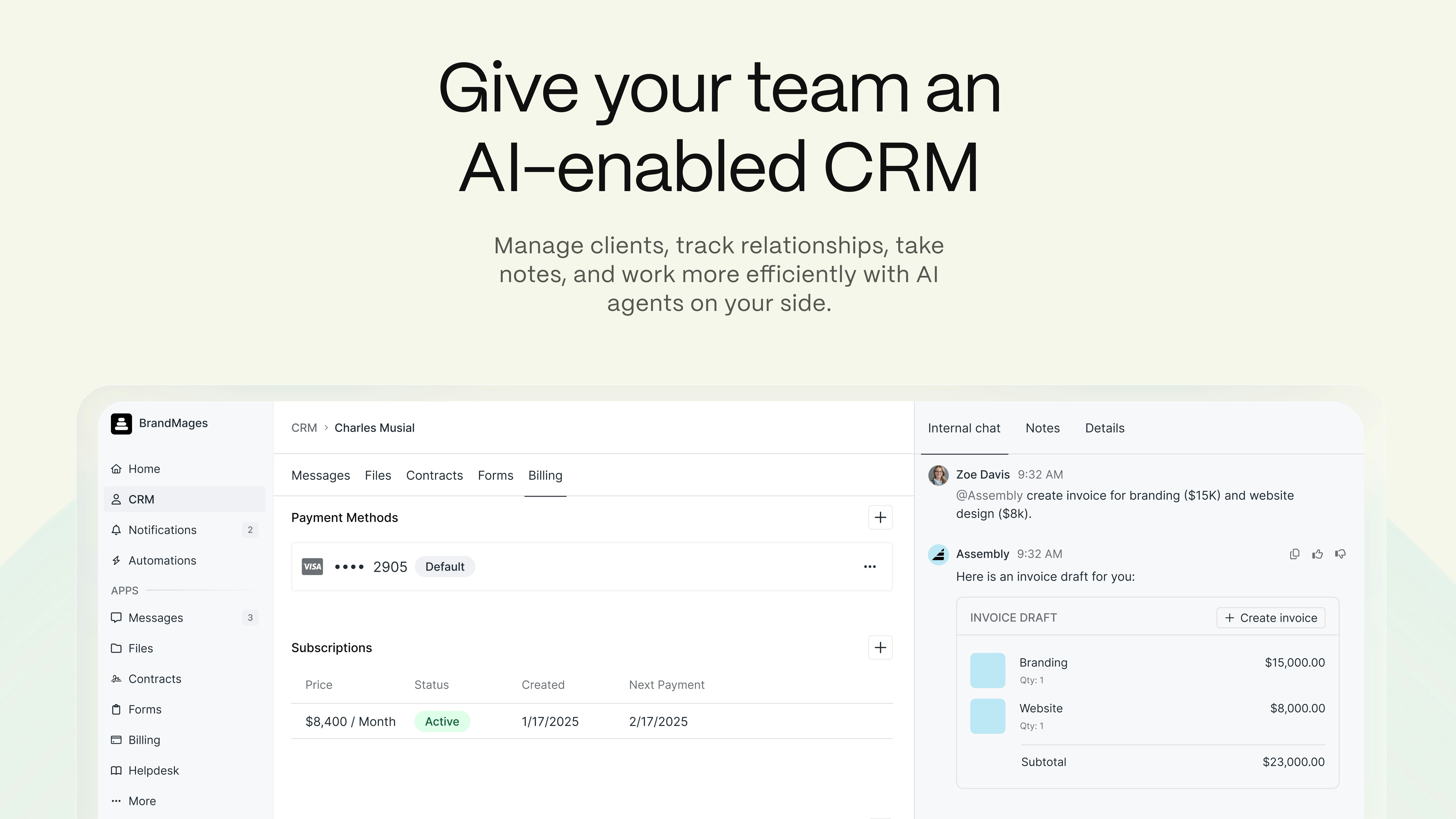 Média Assemblée - Portails de clients de marque et CRM alimenté par AI 3