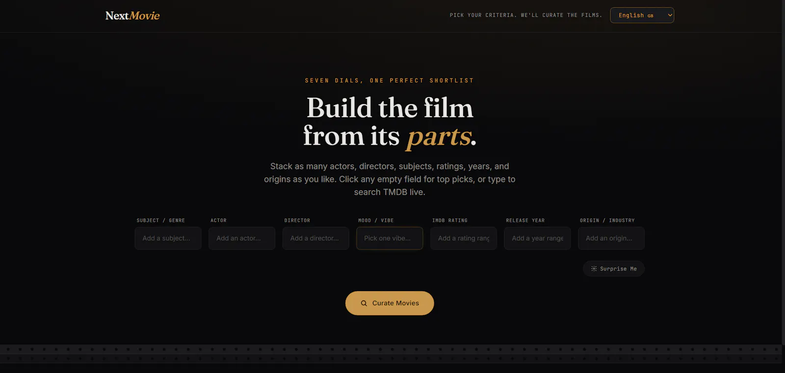 NextMovie — Curate Your Film screenshot 1