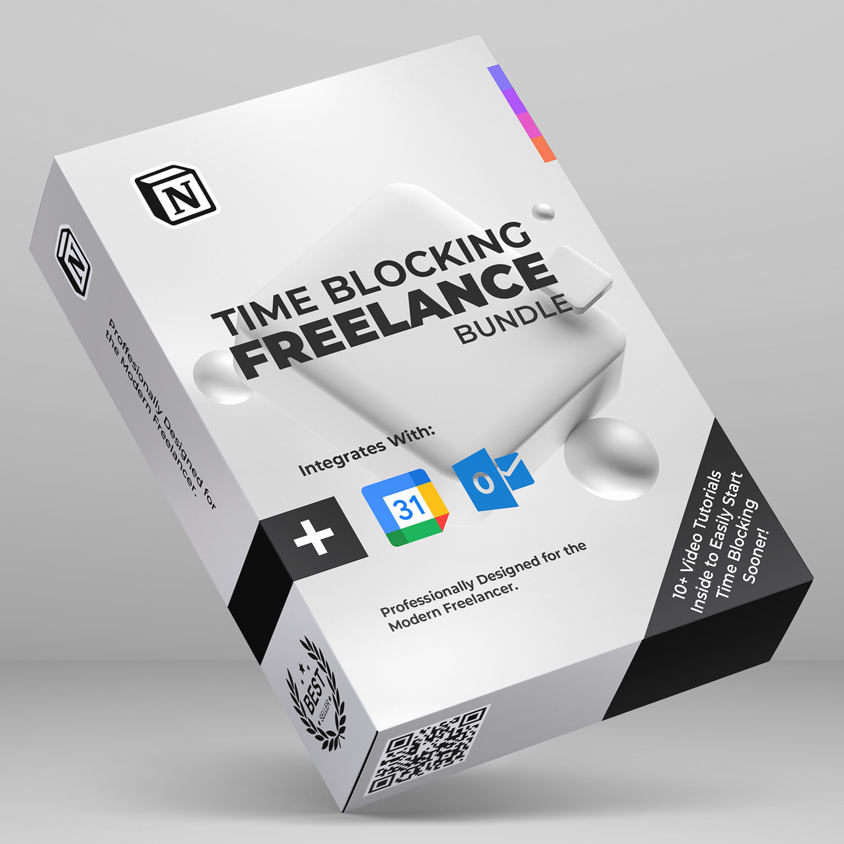 Bloqueio de tempo - pacote freelancer de noção