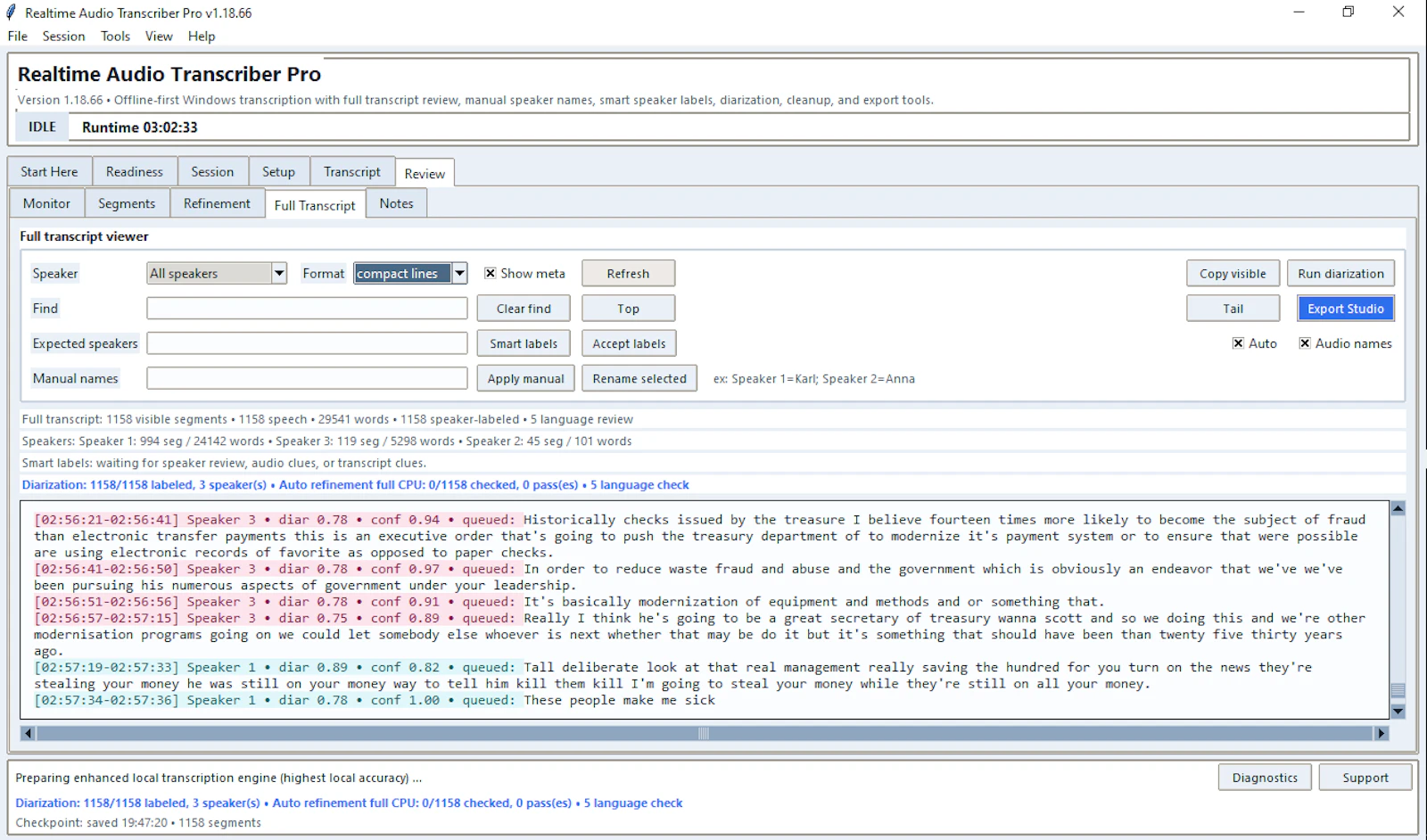 Realtime Audio Transcriber Pro screenshot 1