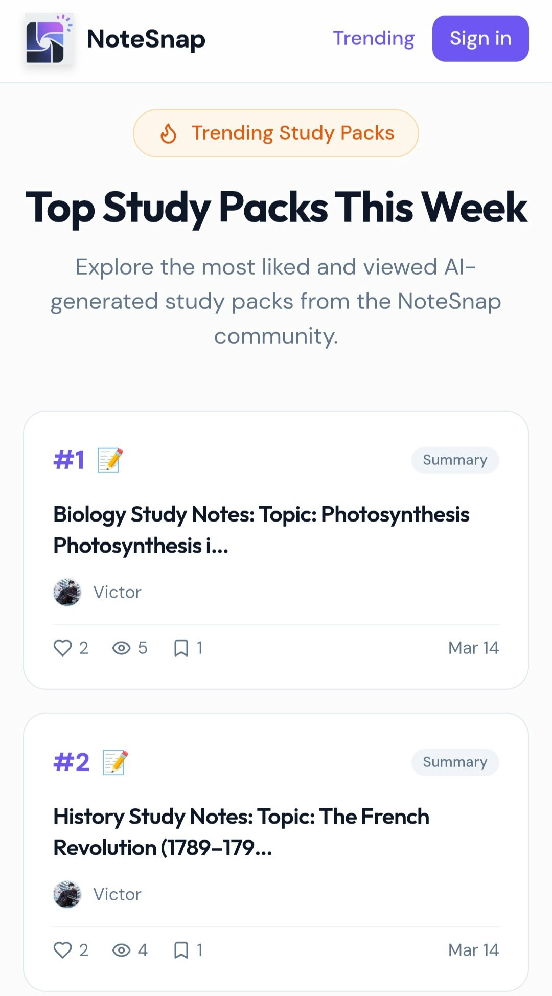 NoteSnap – Turn messy notes to summaries media 2