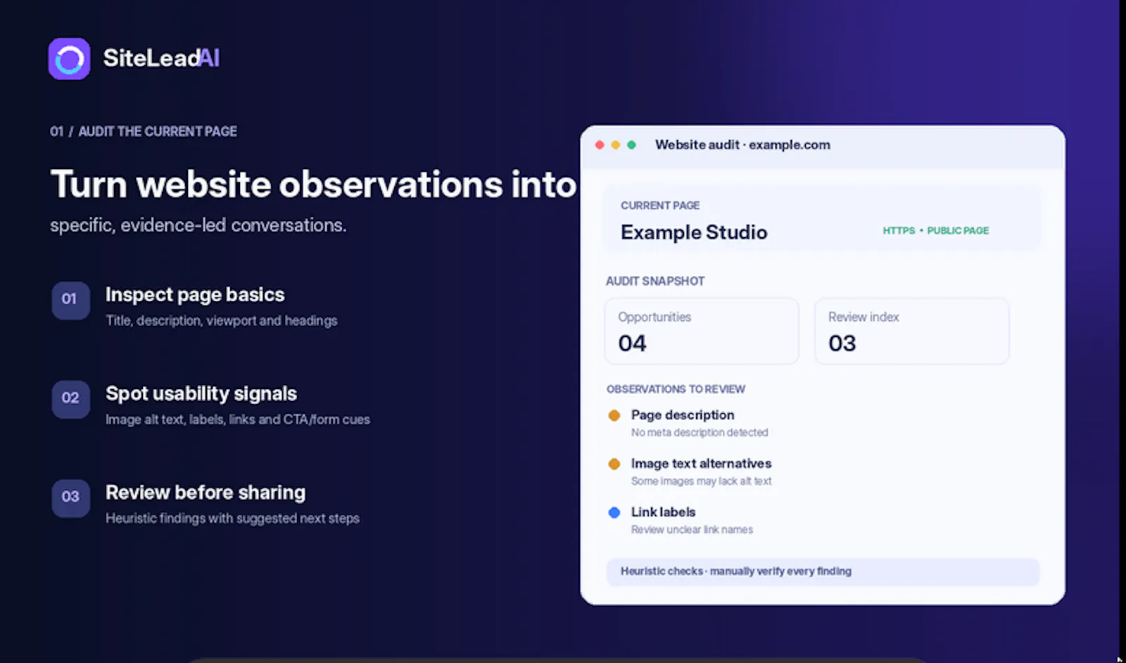 SiteLead AI screenshot 2