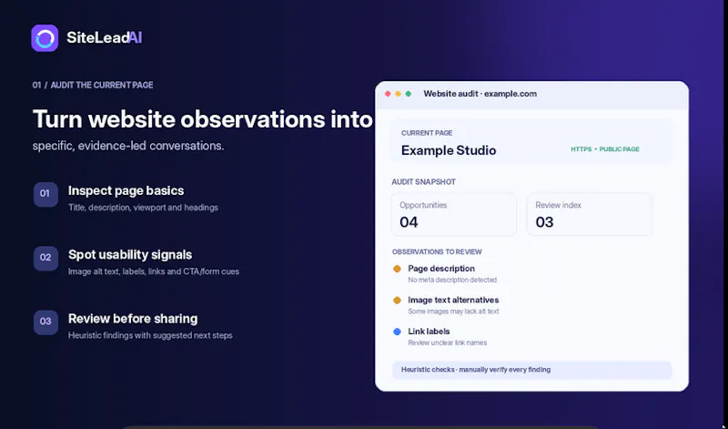 SiteLead AI screenshot 2