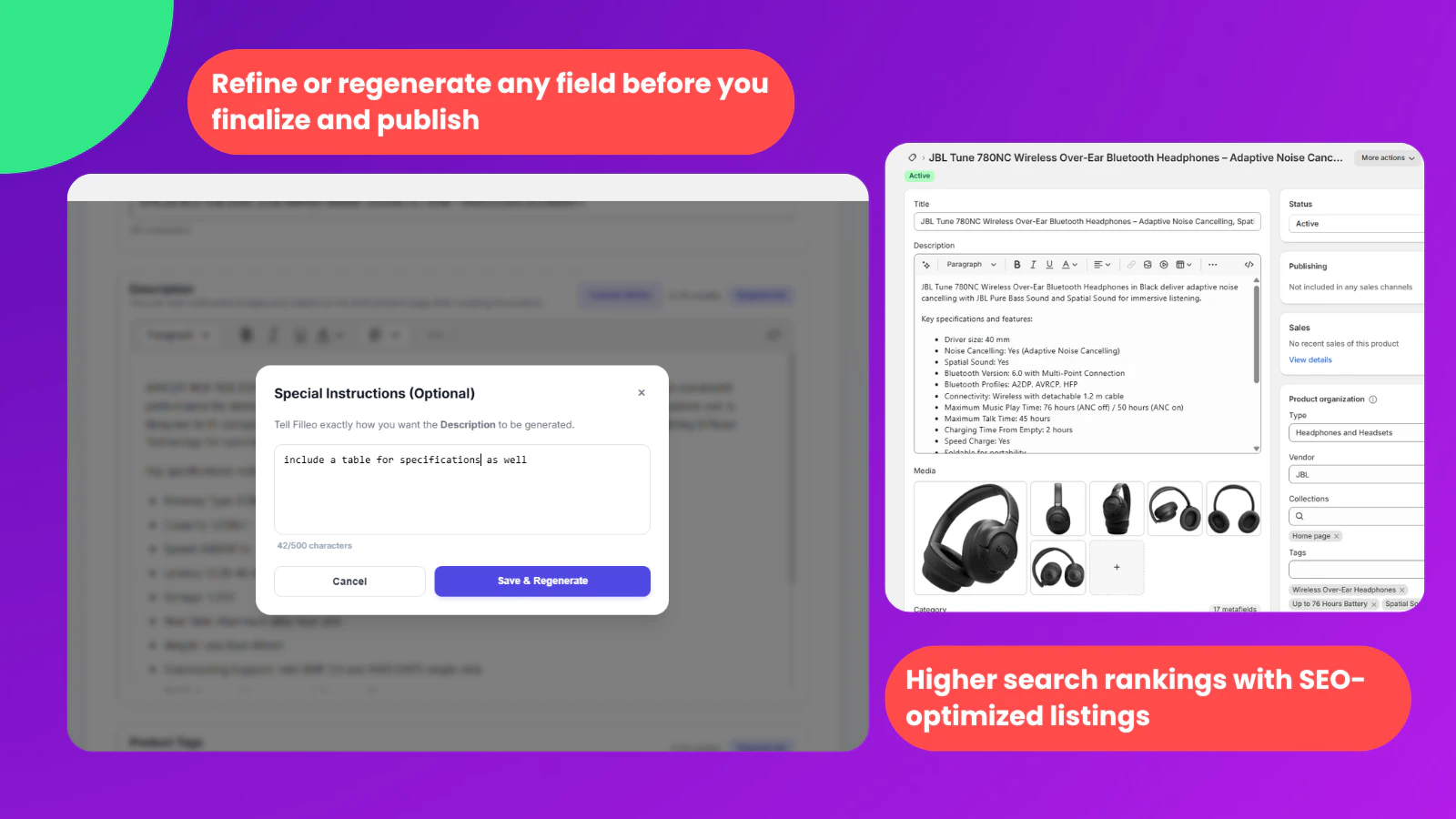 Filleo: AI Product Builder For Shopify screenshot 4