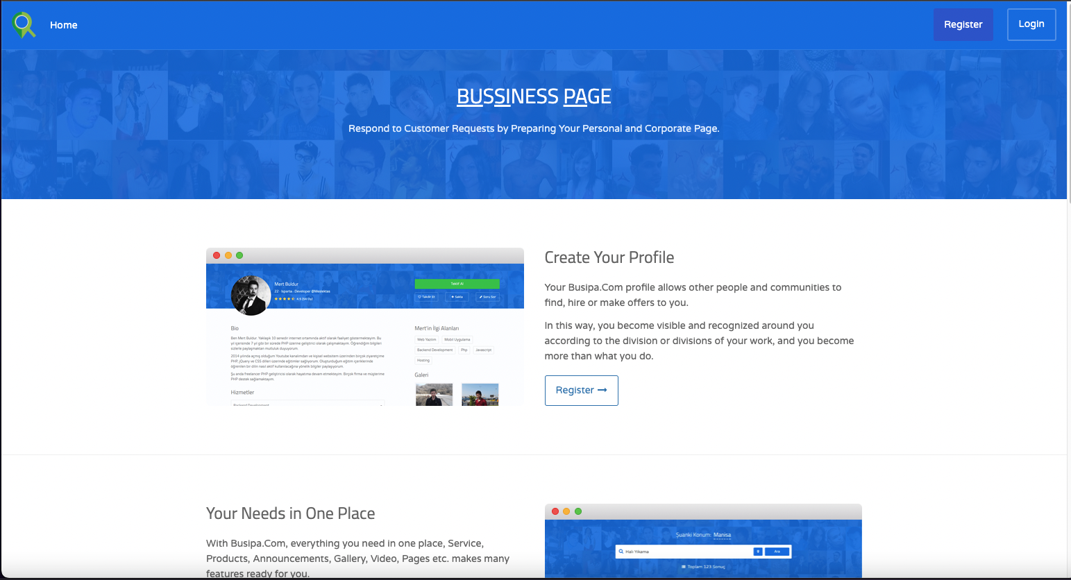 Busipa.com Создайте свою бизнес -страницу - личные или корпоративные частные веб -страницы бесплатно. медиа 1