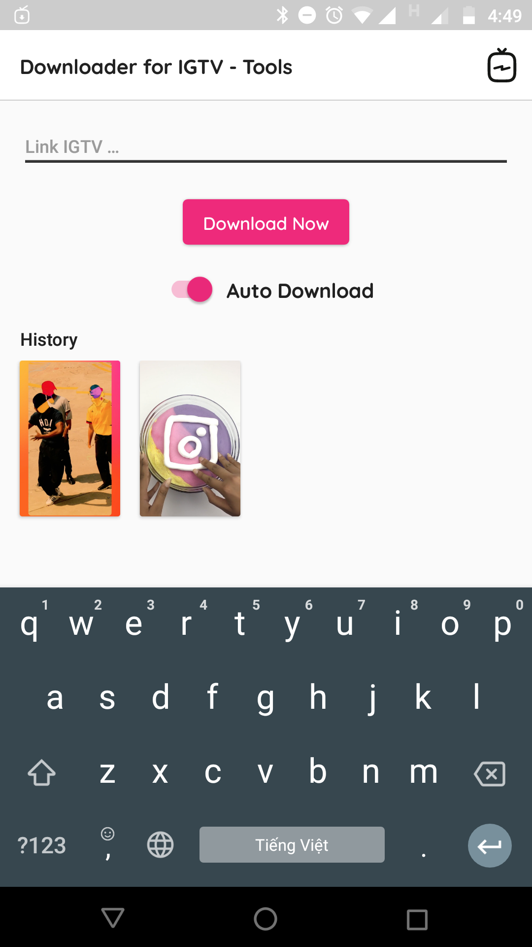 Downloader for IGTV gallery image