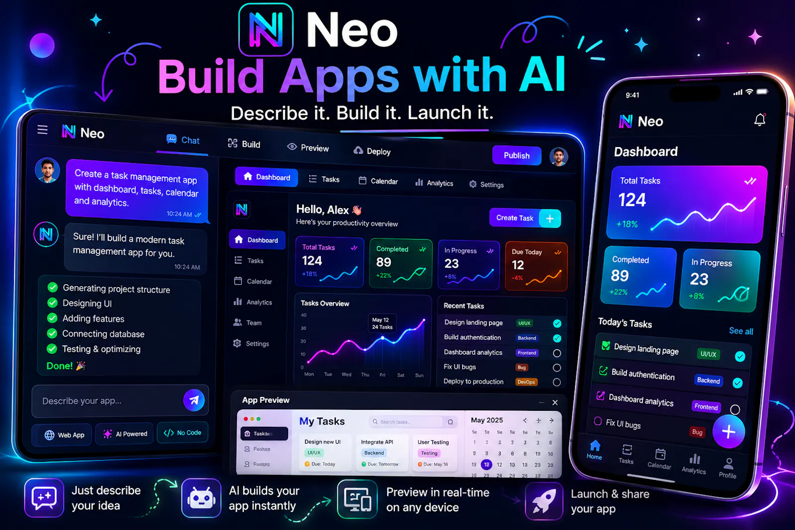 Neo — Build apps by describing them screenshot 3