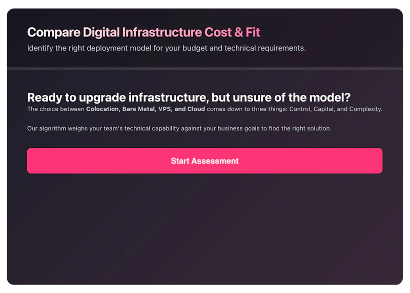 Digital Infrastructure Comparison Tool screenshot 2