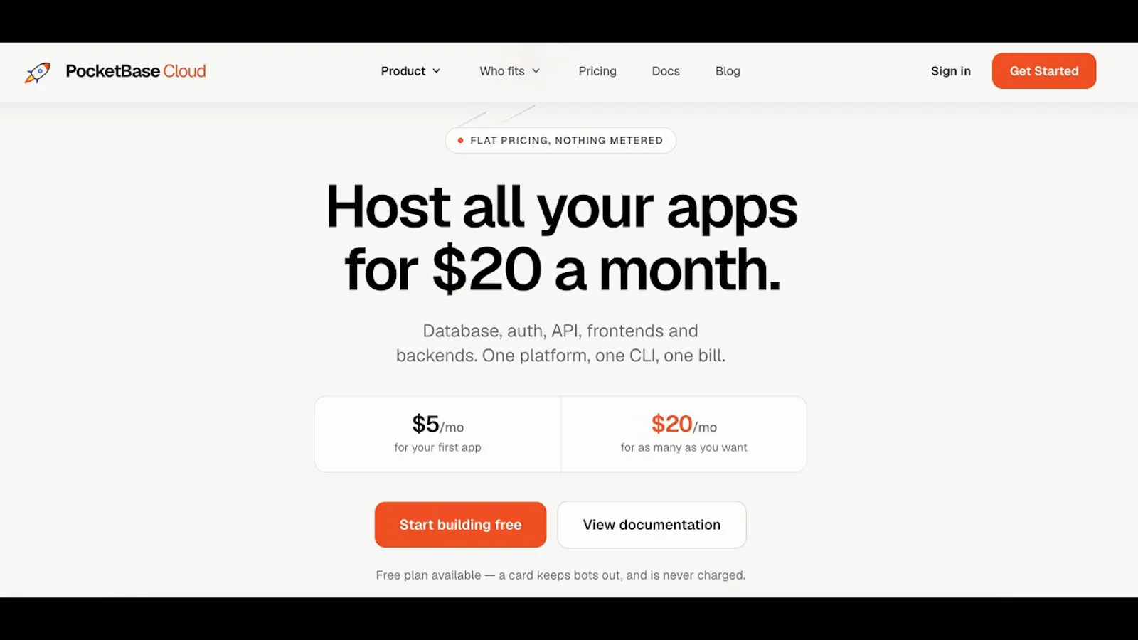 PocketBase Cloud screenshot 1 (video preview)
