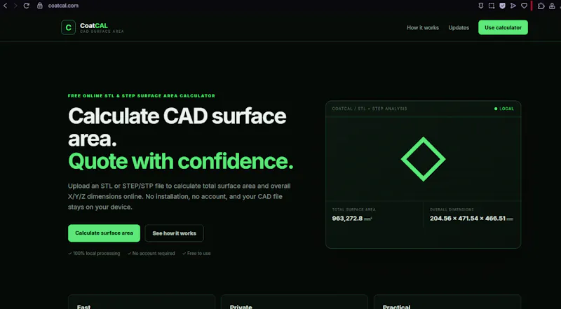 CoatCAL screenshot 2