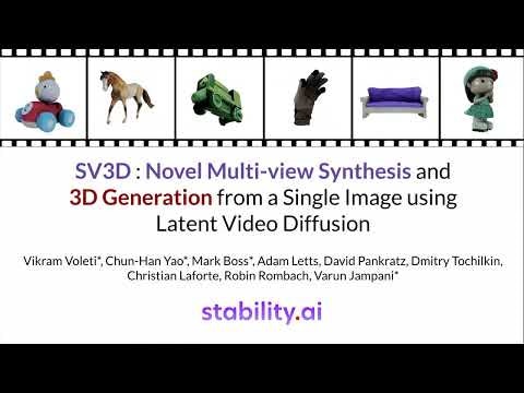 startuptile Stable Video 3D-Generate 3D video from a text or image prompt