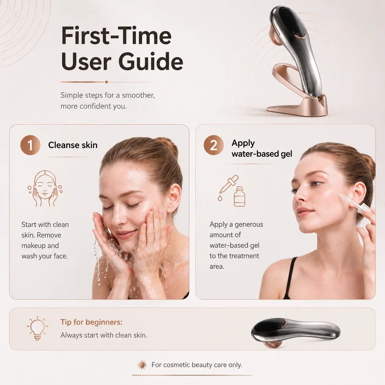 Home-Use Ultrasonic Beauty Device gallery image