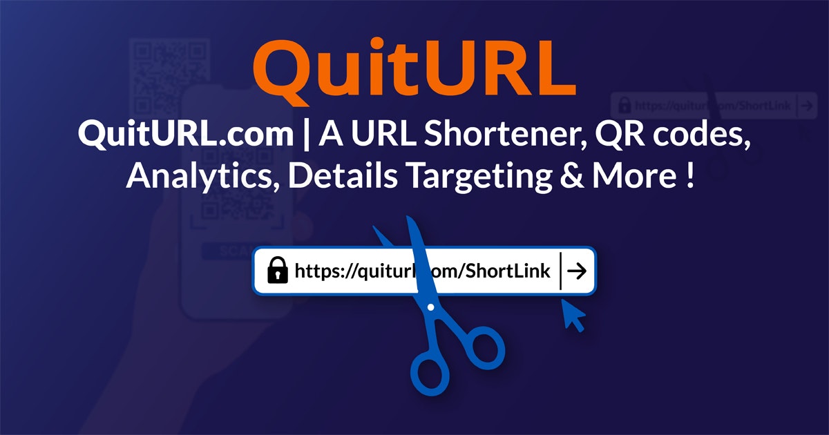 quiturl v1 - 스마트 URL 쇼트너, QR 코드 생성기, 바이오 페이지 제조업체 미디어 1