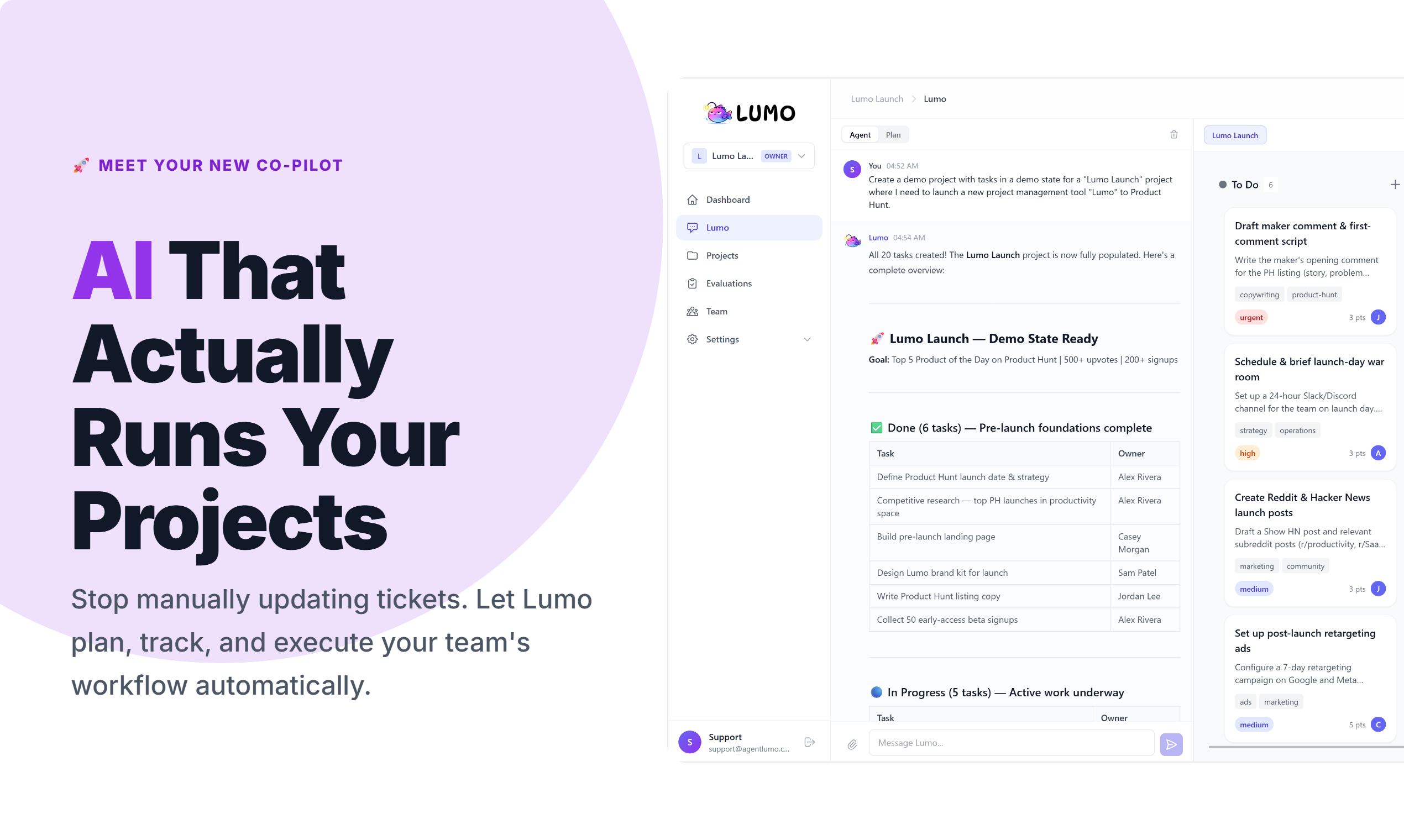 Lumo - Main product screenshot demonstrating key features and user interface