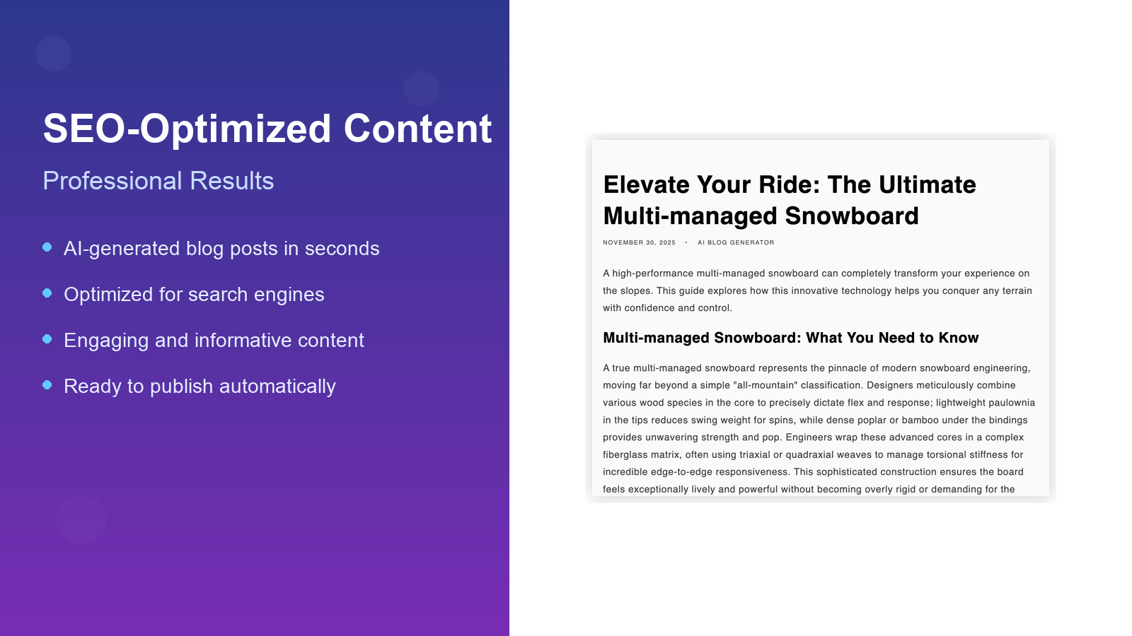 Auto Blog Generator: AI SEO gallery image