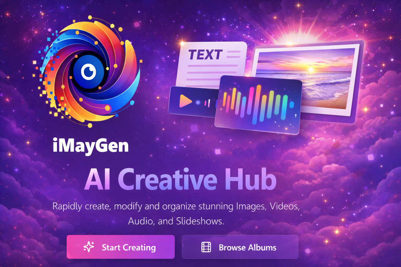 iMayGen 1.0 | Dream Big - Main product screenshot demonstrating key features and user interface