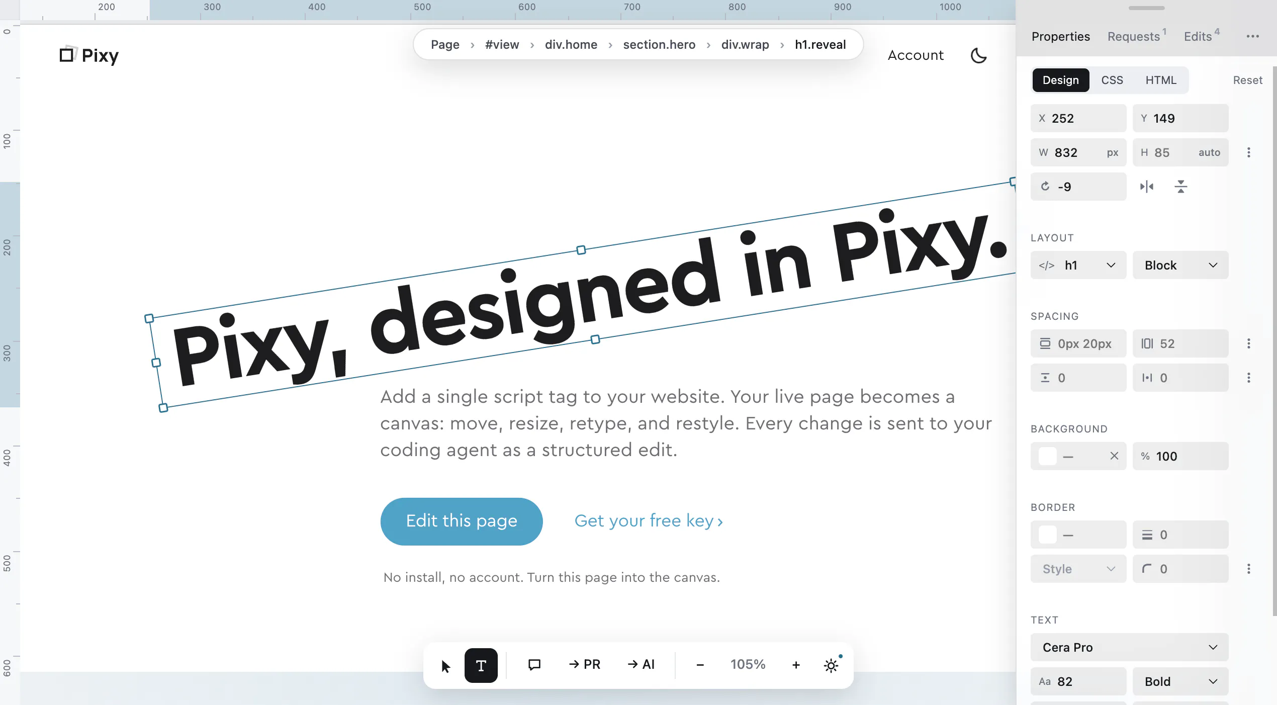 Pixy. The visual editor for AI coding. gallery image