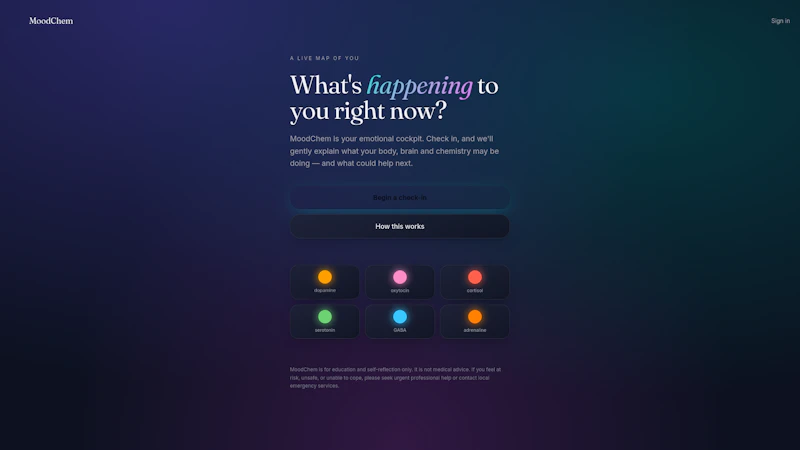 MoodChem screenshot 1