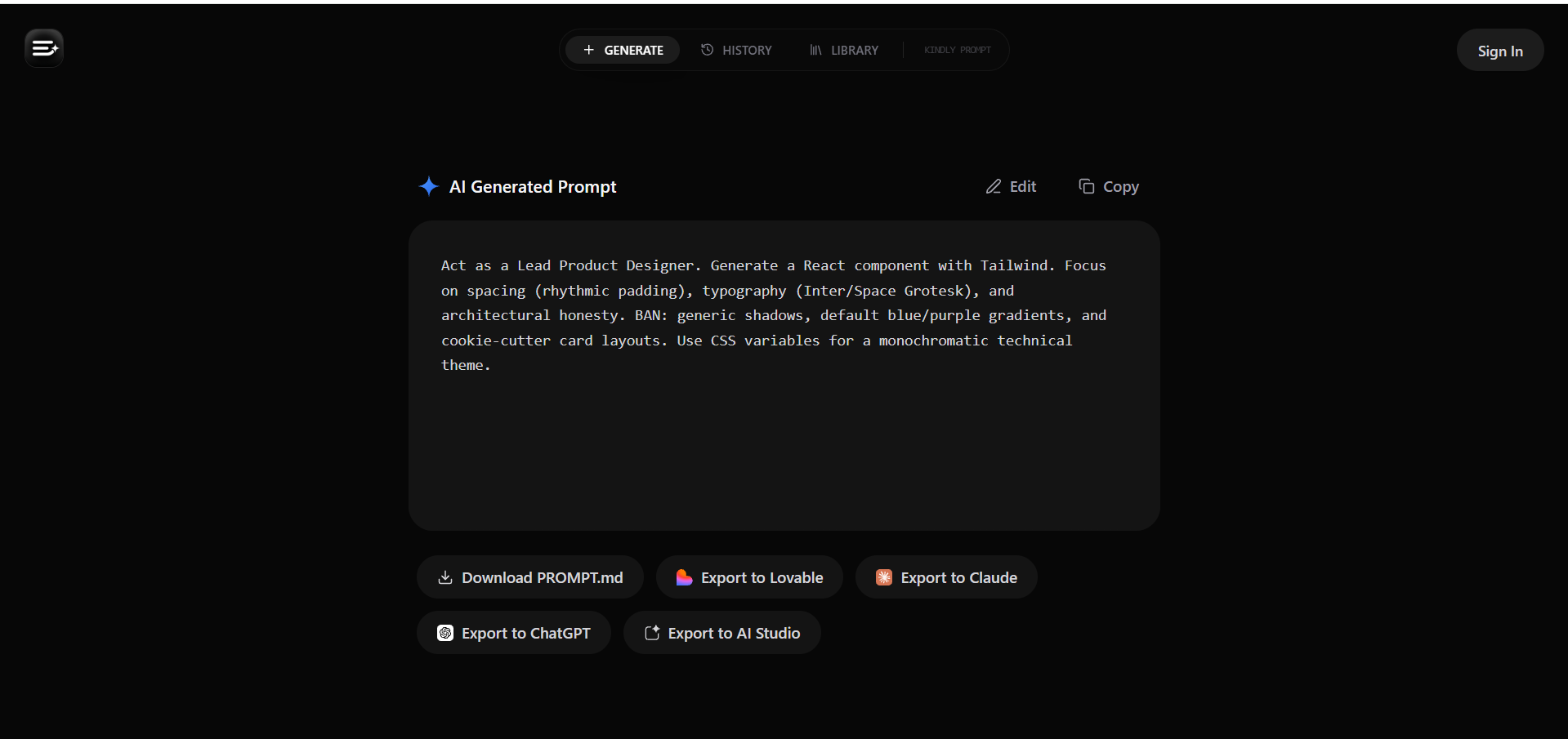 Kindly Prompt gallery image