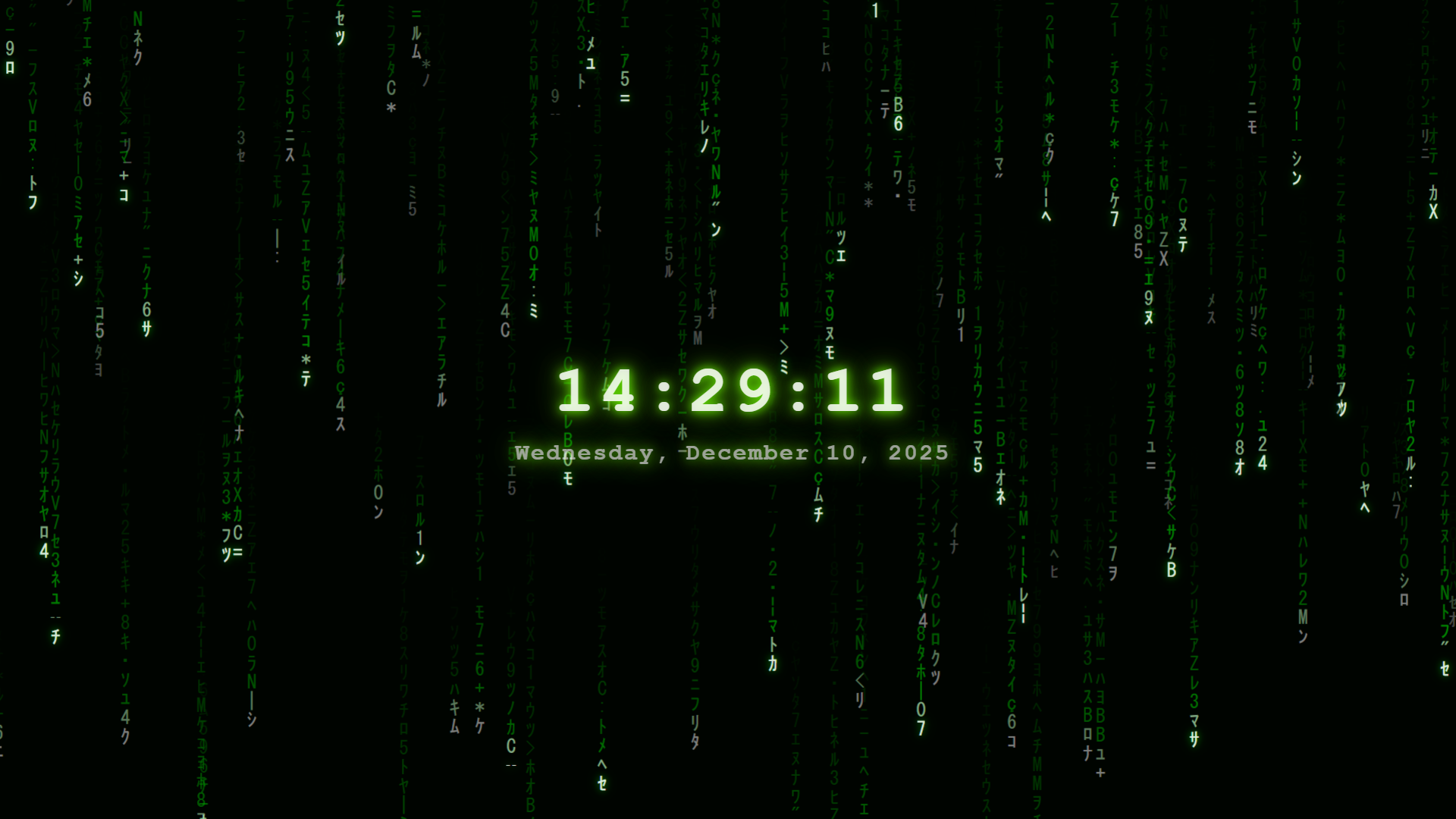 Digital Rain Matrix Screensaver gallery image